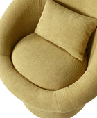 Meg Modern Lamb Wool Swivel Barrel Chair