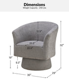 Conan Lucy Calla Lily Shape Modern Swivel Barrel Chair