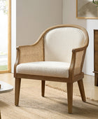 Audrey  Farmhouse Rattan Solid Wood Armchair