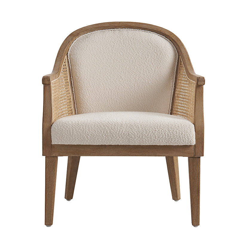 Audrey  Farmhouse Rattan Solid Wood Armchair