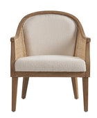 Audrey  Farmhouse Rattan Solid Wood Armchair