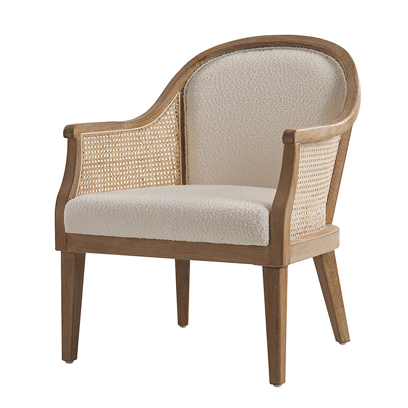 Audrey  Farmhouse Rattan Solid Wood Armchair