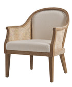 Audrey  Farmhouse Rattan Solid Wood Armchair