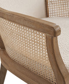 Audrey  Farmhouse Rattan Solid Wood Armchair