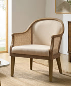 Audrey  Farmhouse Rattan Solid Wood Armchair