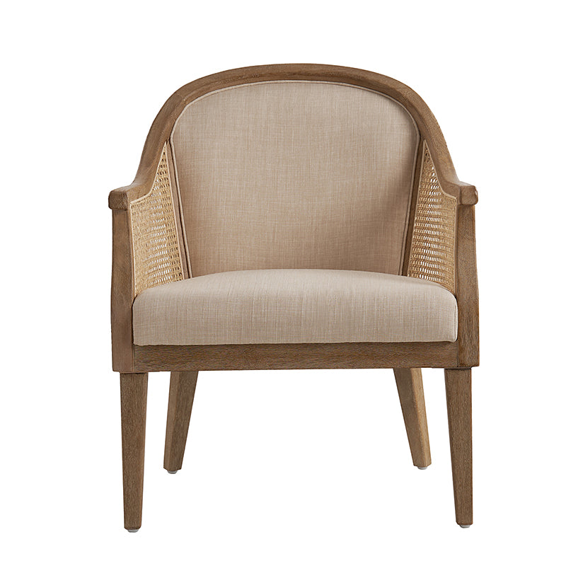 Audrey  Farmhouse Rattan Solid Wood Armchair