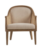 Audrey  Farmhouse Rattan Solid Wood Armchair