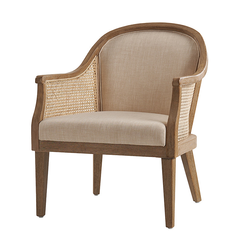 Audrey  Farmhouse Rattan Solid Wood Armchair