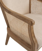 Audrey  Farmhouse Rattan Solid Wood Armchair