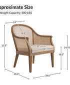 Audrey  Farmhouse Rattan Solid Wood Armchair