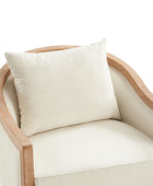 Percy Jess Farmhouse Swivel Chair with Toss Pillows