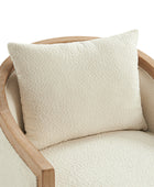 Percy Jess Farmhouse Solid Wood Swivel Chair