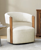 Leander Mid-century Modern Swivel Armchair