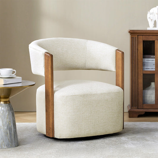 Leander Mid-century Modern Swivel Armchair