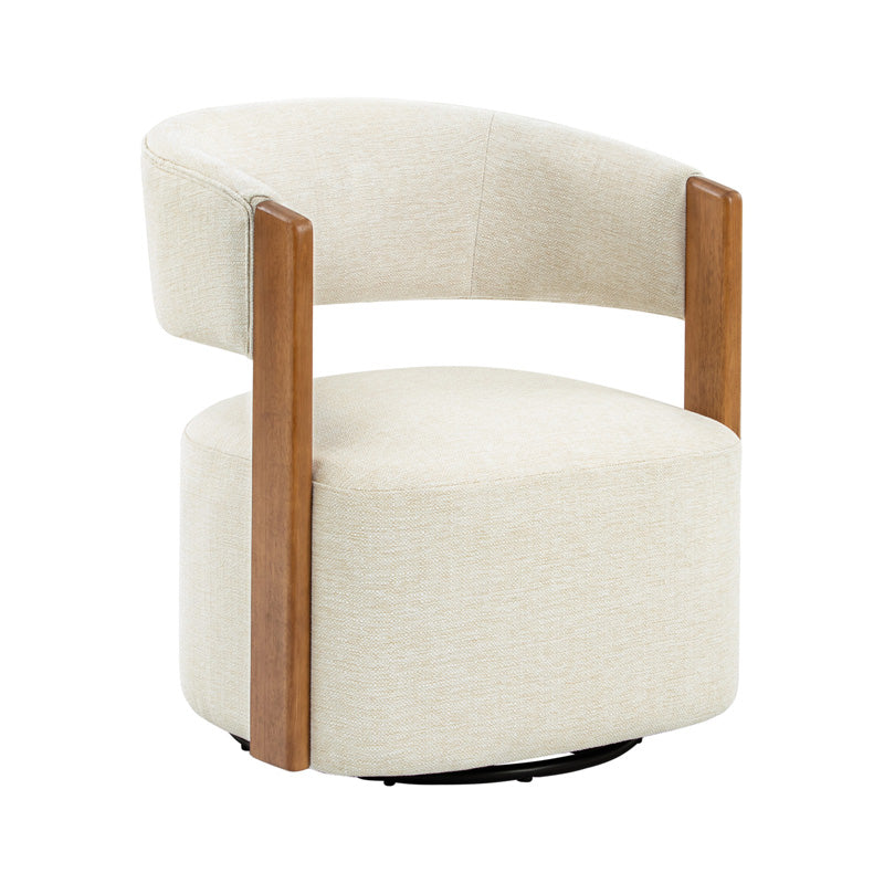 Leander Mid-century Modern Swivel Armchair