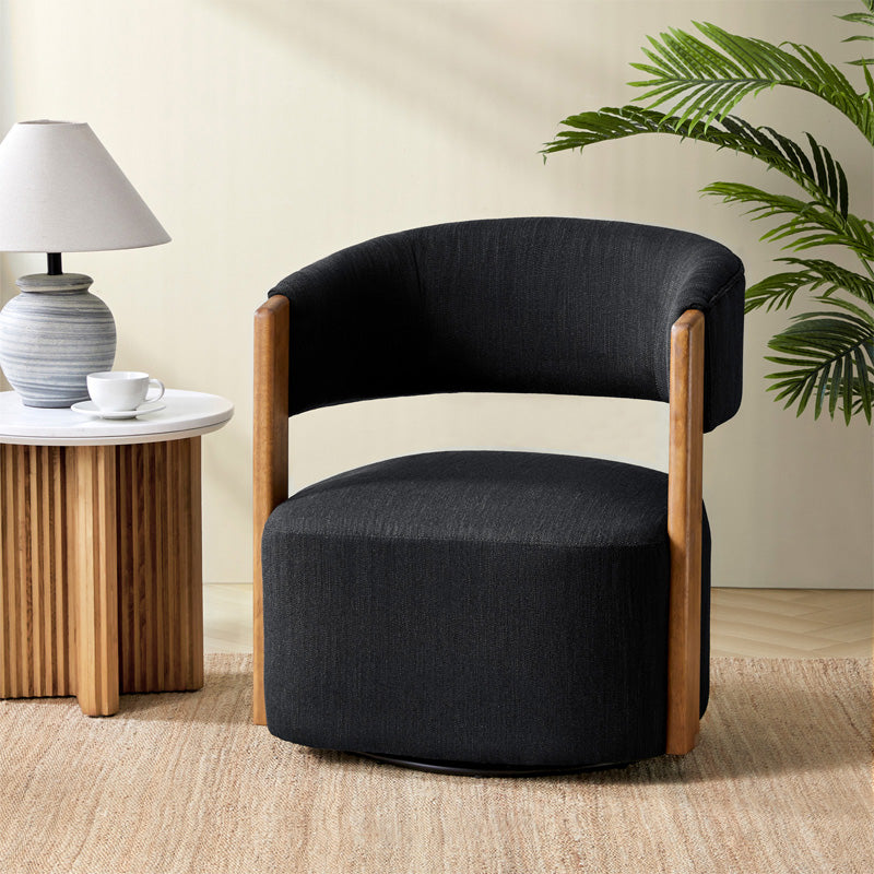 Leander Mid-century Modern Swivel Armchair