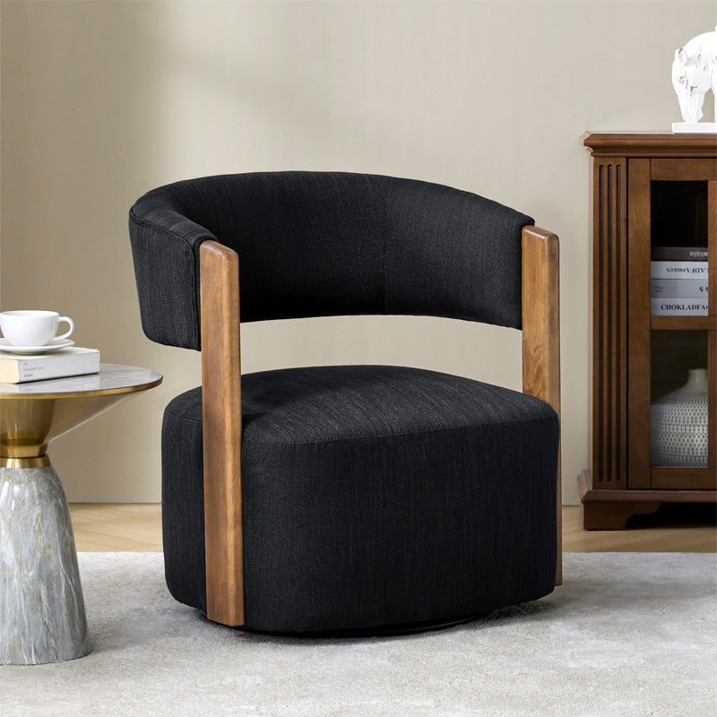 Leander Mid-century Modern Swivel Armchair