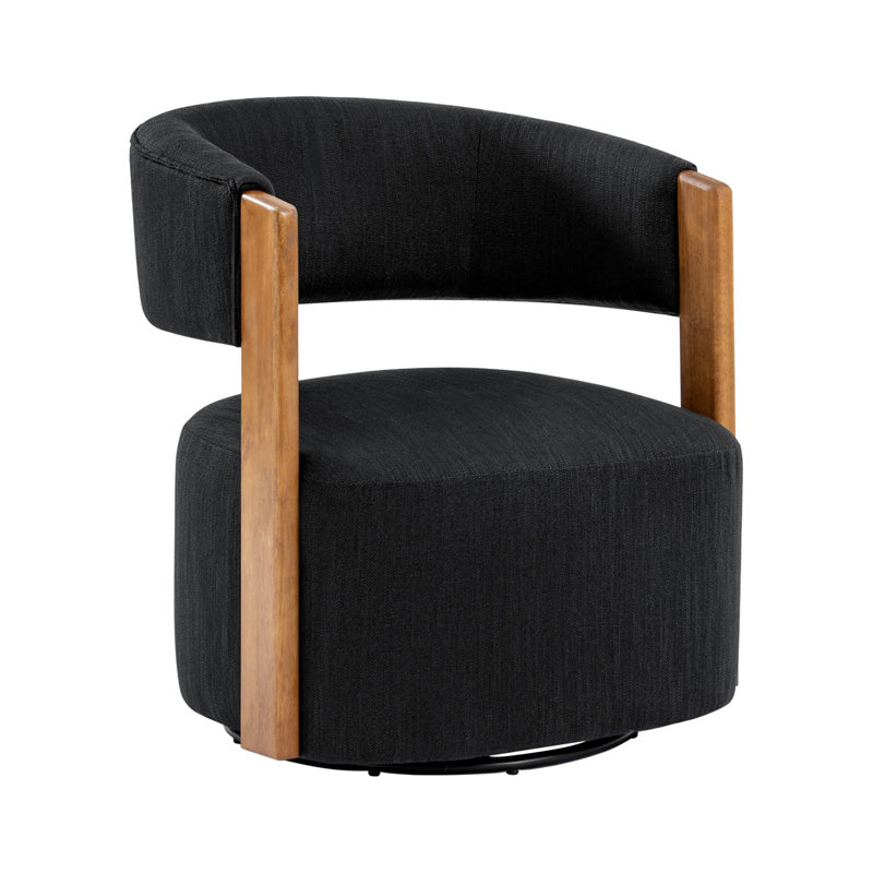 Leander Mid-century Modern Swivel Armchair