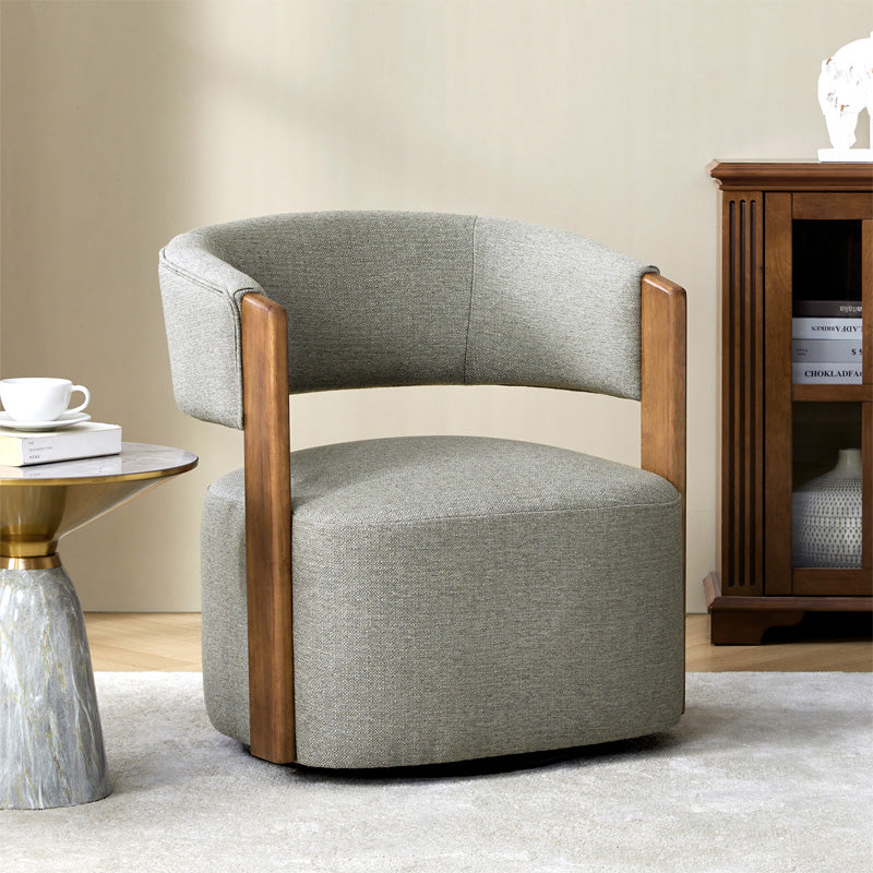 Leander Mid-century Modern Swivel Armchair