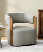 Leander Mid-century Modern Swivel Armchair