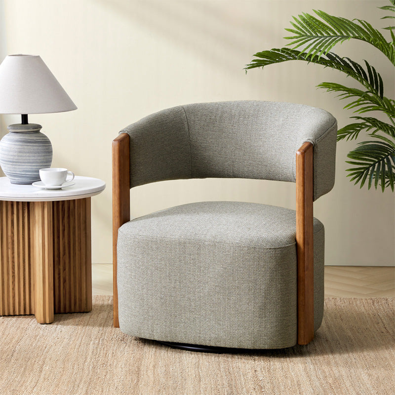 Leander Mid-century Modern Swivel Armchair