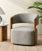 Leander Mid-century Modern Swivel Armchair