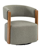 Leander Mid-century Modern Swivel Armchair