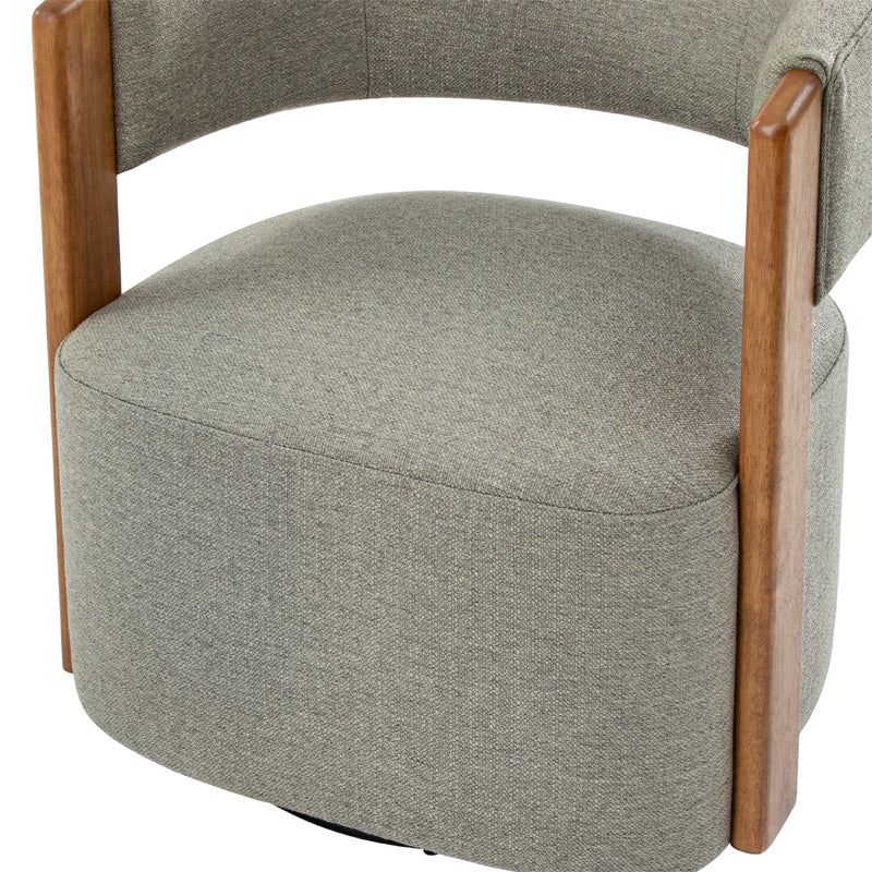 Leander Mid-century Modern Swivel Armchair