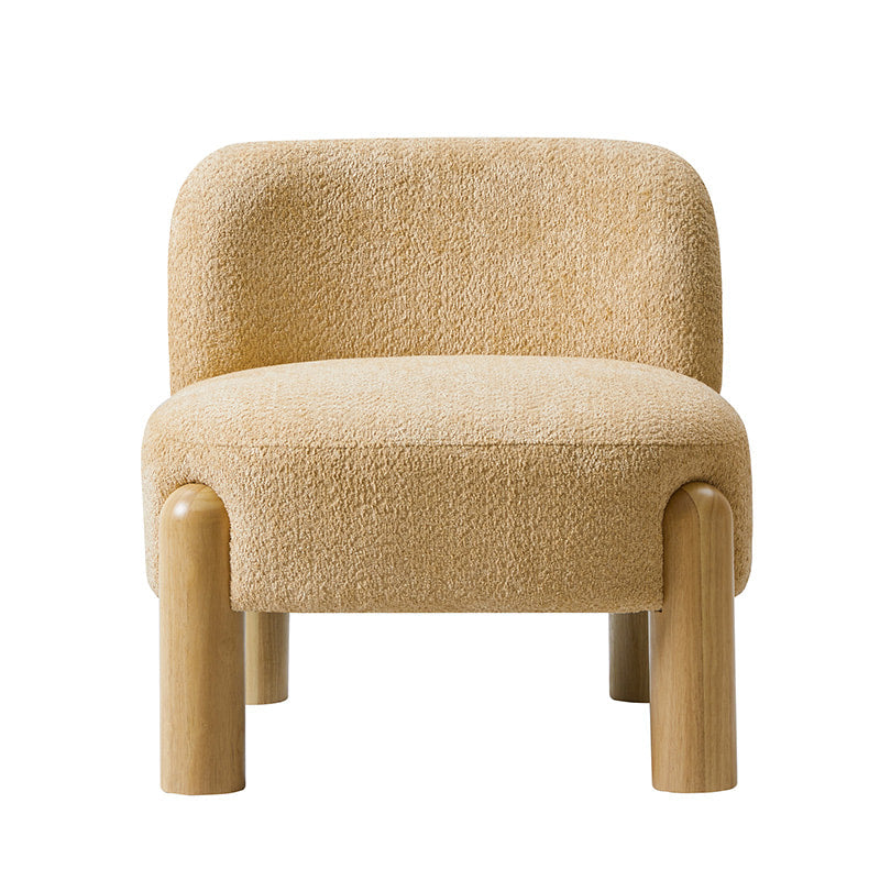 Tess Cozy Accent Chair with  Solid Wood Legs