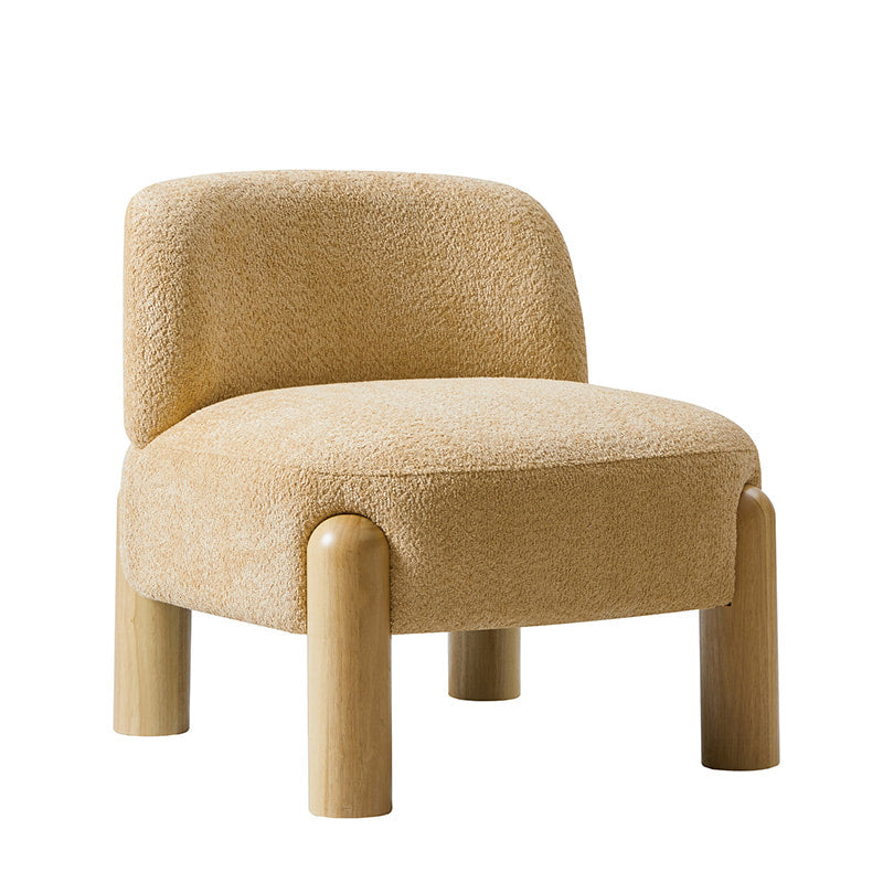 Tess Cozy Accent Chair with  Solid Wood Legs