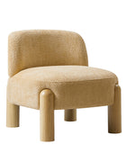 Tess Cozy Accent Chair with  Solid Wood Legs