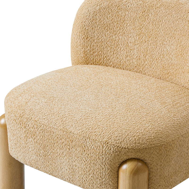 Tess Cozy Accent Chair with  Solid Wood Legs