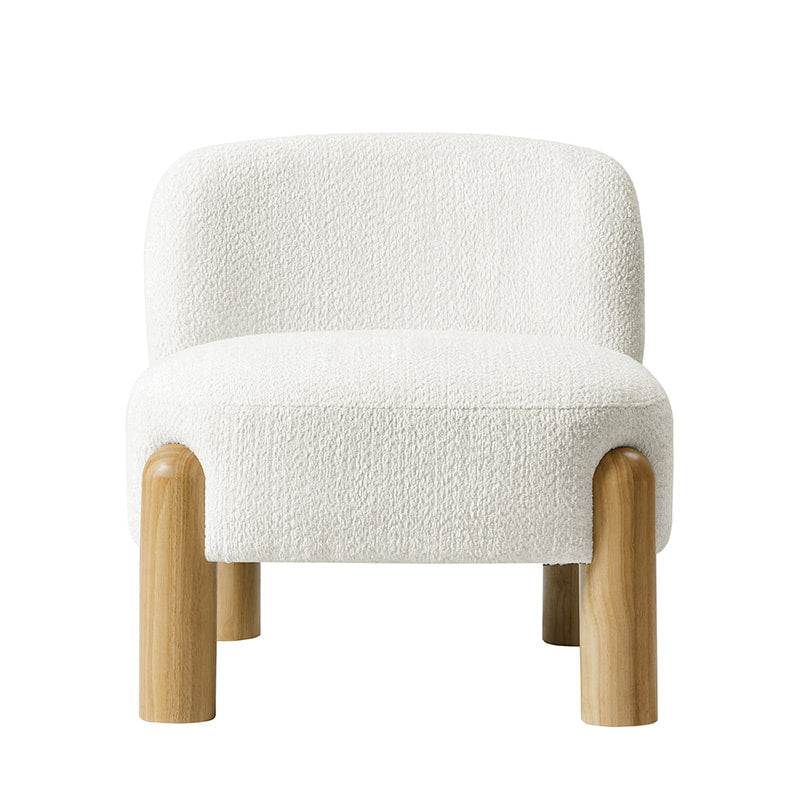 Tess Cozy Accent Chair with  Solid Wood Legs