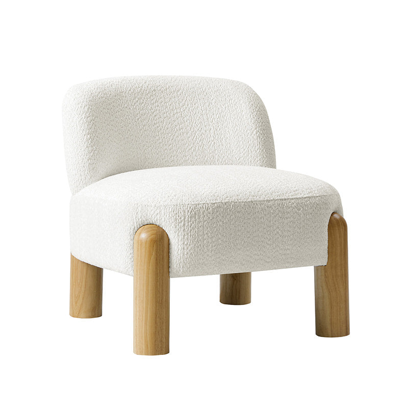 Tess Cozy Accent Chair with  Solid Wood Legs