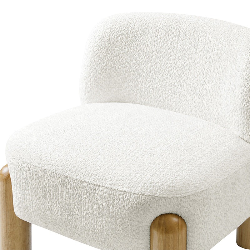 Tess Cozy Accent Chair with  Solid Wood Legs