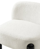 Vicky White Contemporary Accent Chair with Rubber Wood Legs