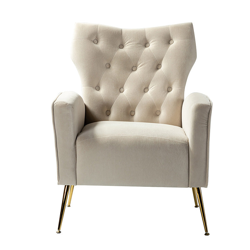 Tan best sale velvet armchair