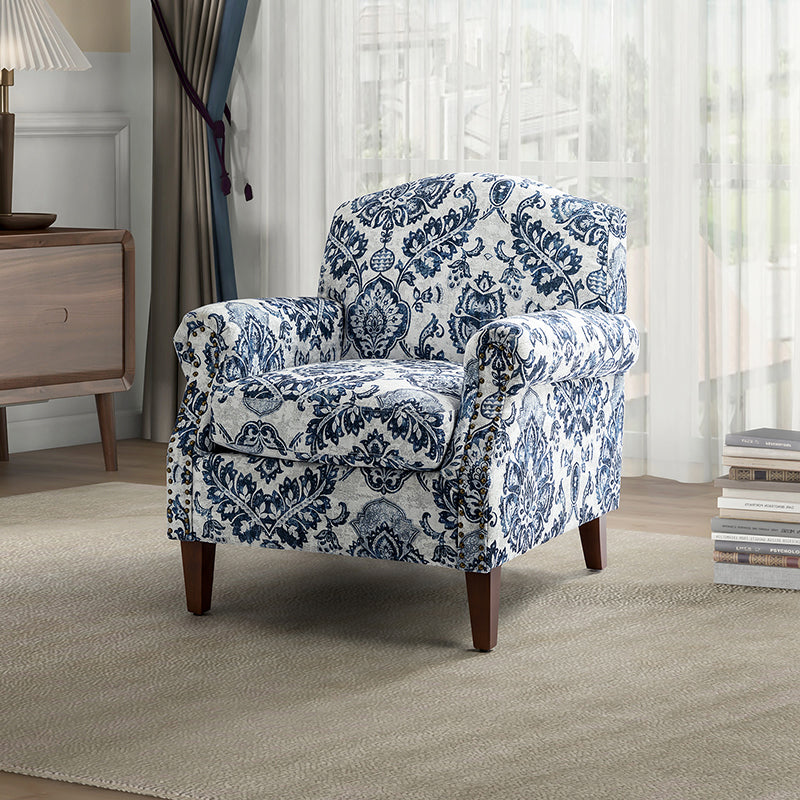 Blue nailhead chair hot sale