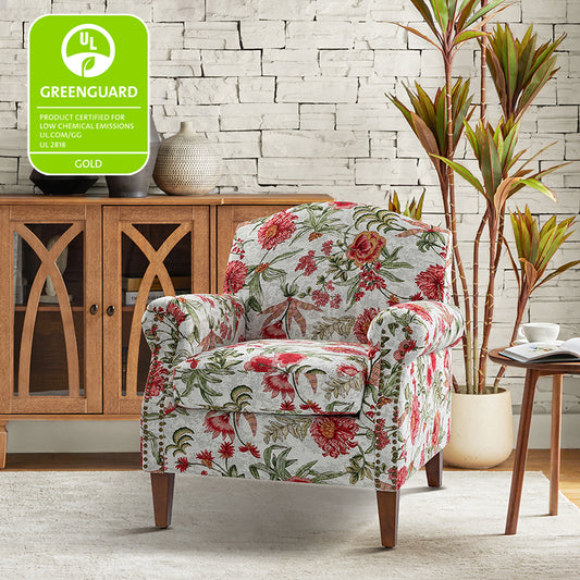 Matteo Upholstered Armchair with Nailhead Trim