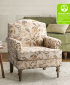 Raphael Farmhouse Armchair  with Wooden legs Accent Chair with Sturdy Frame