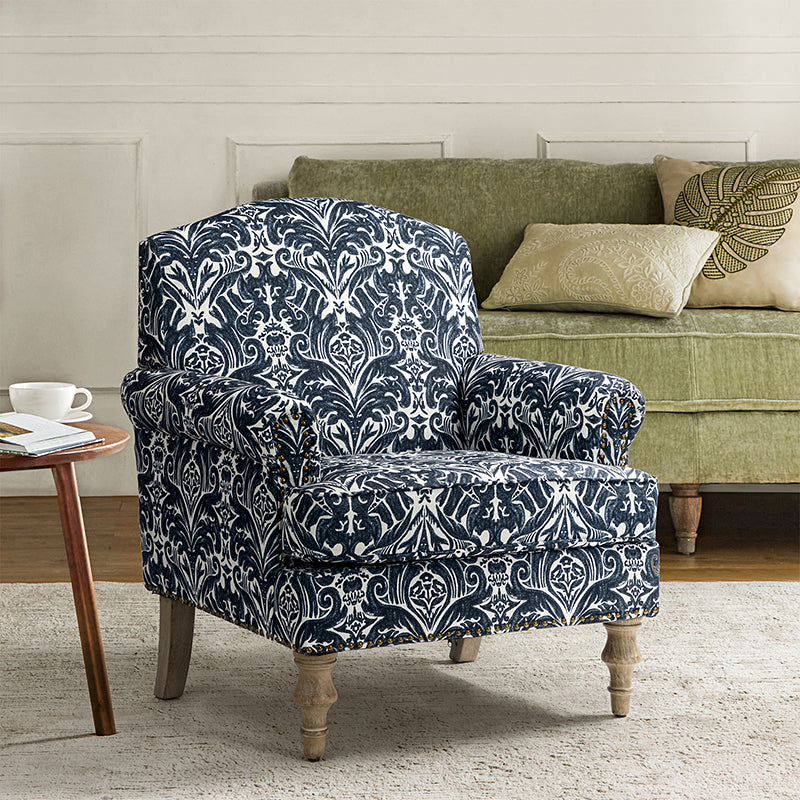 Grey best sale floral armchair