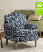 Raphael Farmhouse Armchair  with Wooden legs Accent Chair with Sturdy Frame