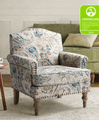 Raphael Farmhouse Armchair  with Wooden legs Accent Chair with Sturdy Frame