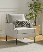 Alexaner Armchair with Tapered Metal Leg