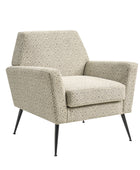 Tony Geometric Pattern Armchair with Square Arms