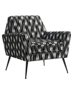 Tony Geometric Pattern Armchair with Square Arms