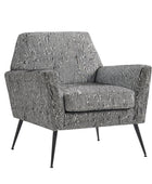 Tony Geometric Pattern Armchair with Square Arms