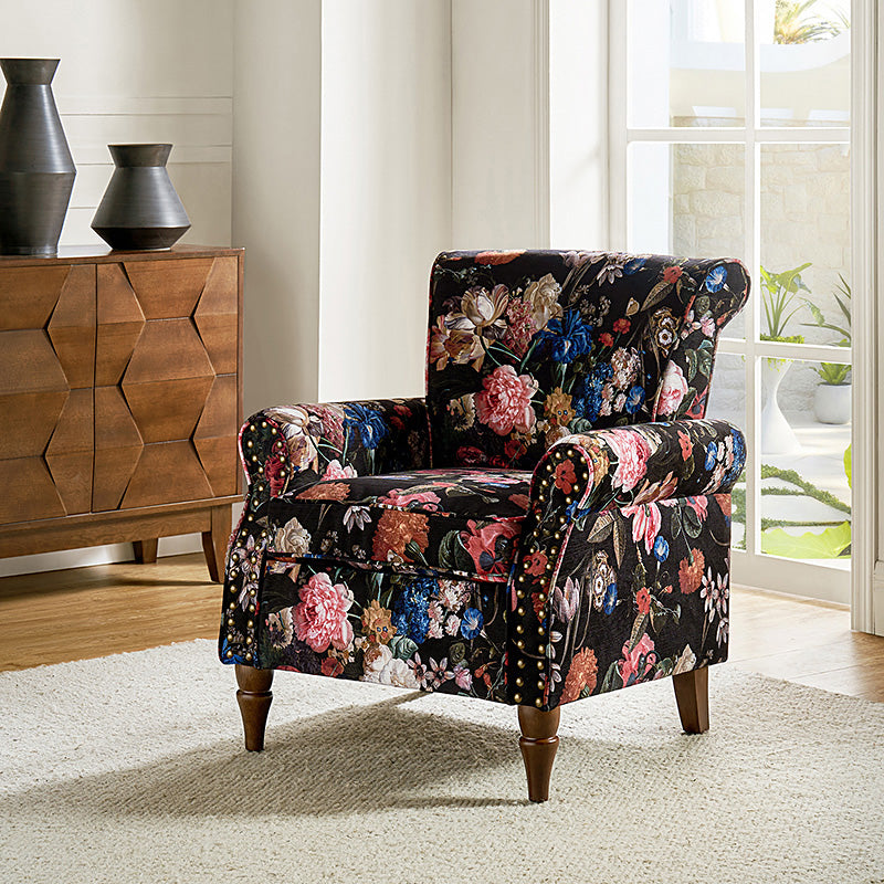 Artemisa Modern Floral Pattern Upholstered Armchair