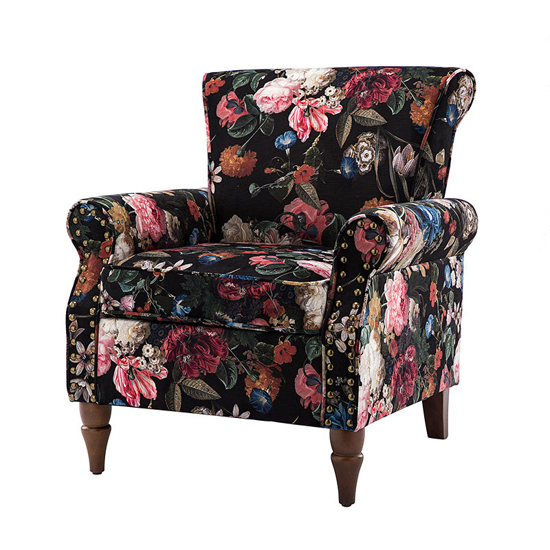 Artemisa Modern Floral Pattern Upholstered Armchair