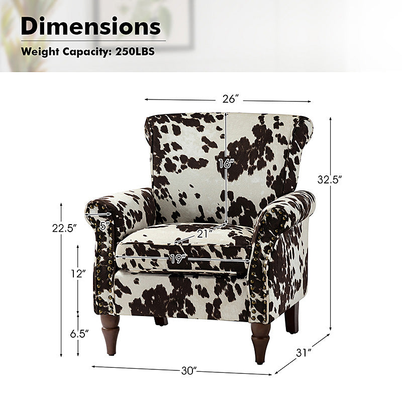 Artemisa Modern Floral Pattern Upholstered Armchair